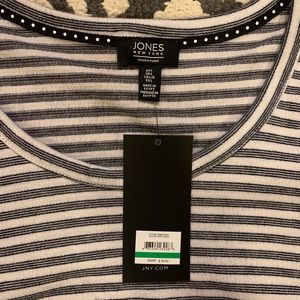 Jones New York Tops - NWT Tie Front Striped Tee Jones New York Tops - NWT Tie Front Striped Tee